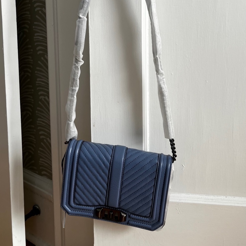 NWT Rebecca Minkoff Chevron Quilted Love Crossbody (small)